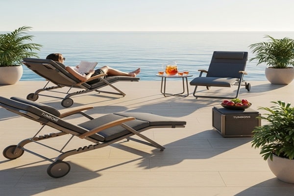 Tumbons Stylish Foldable Lounge Chairs for Relaxation